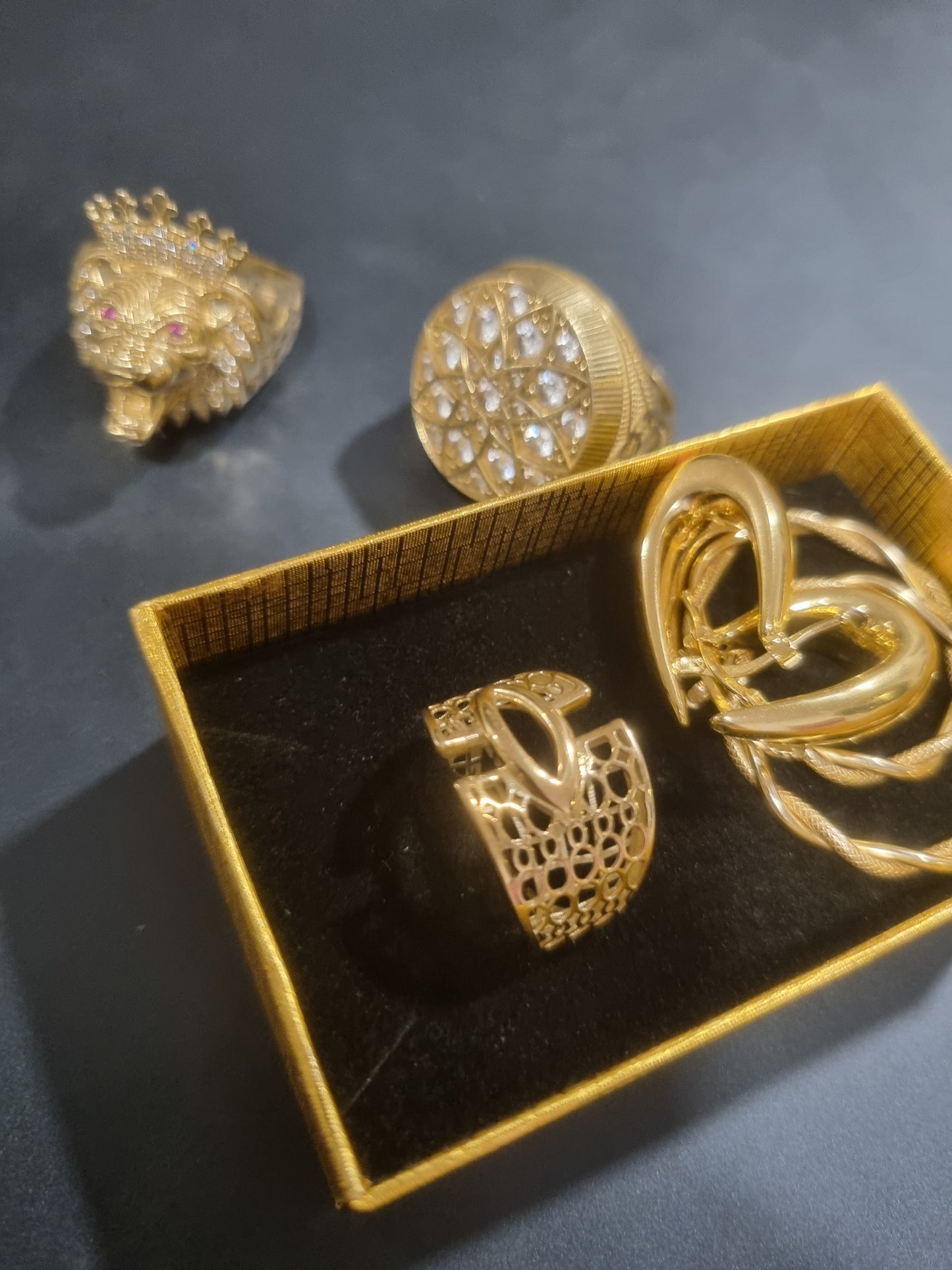 Combo anillos y argollas 14K