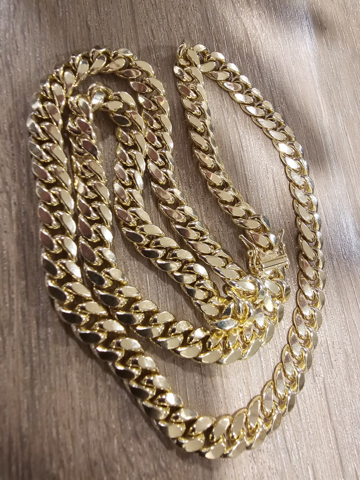 Cadena Cuban Link Solida 14k