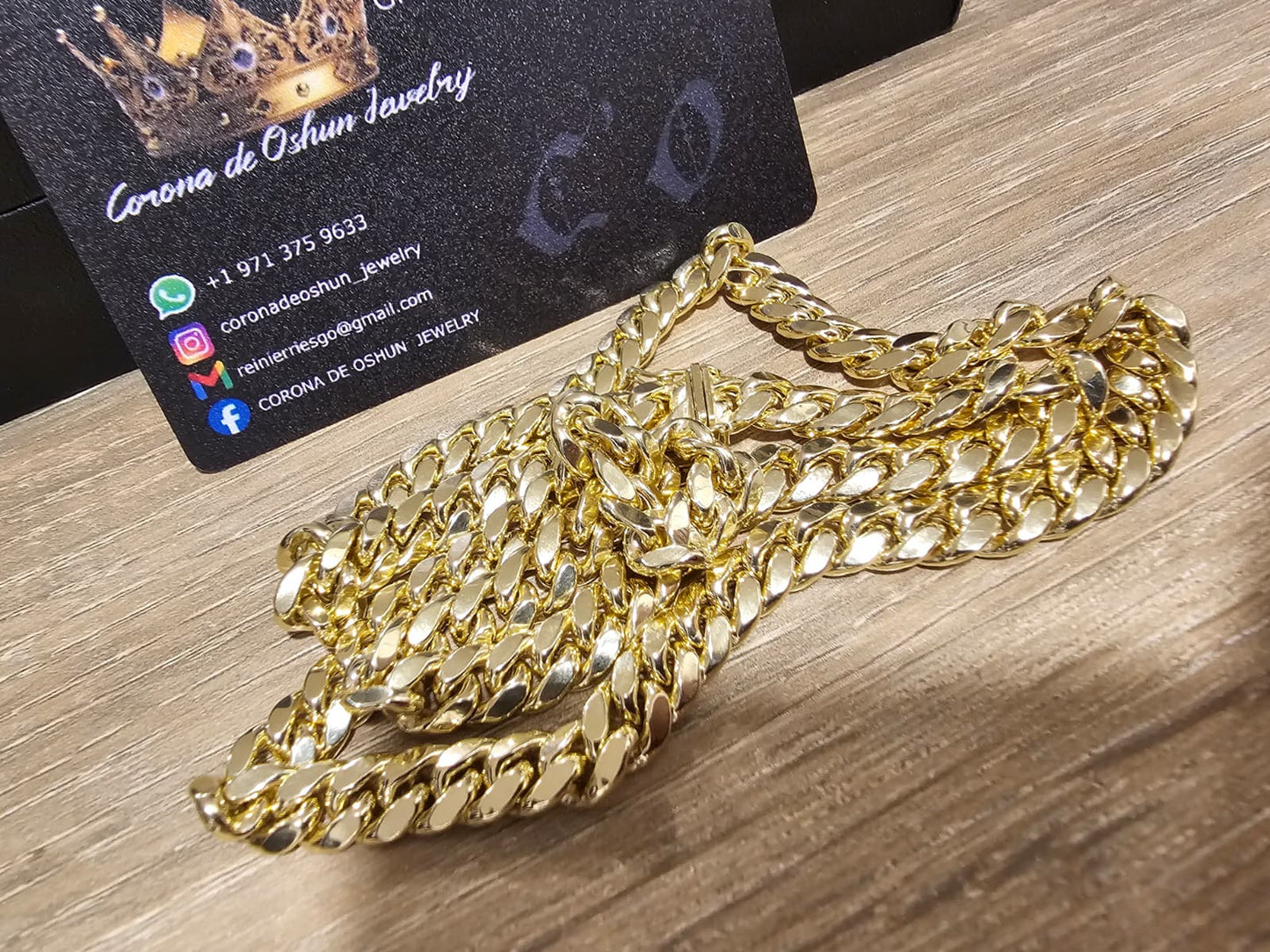 Cadena Cuban Link Solida 14k