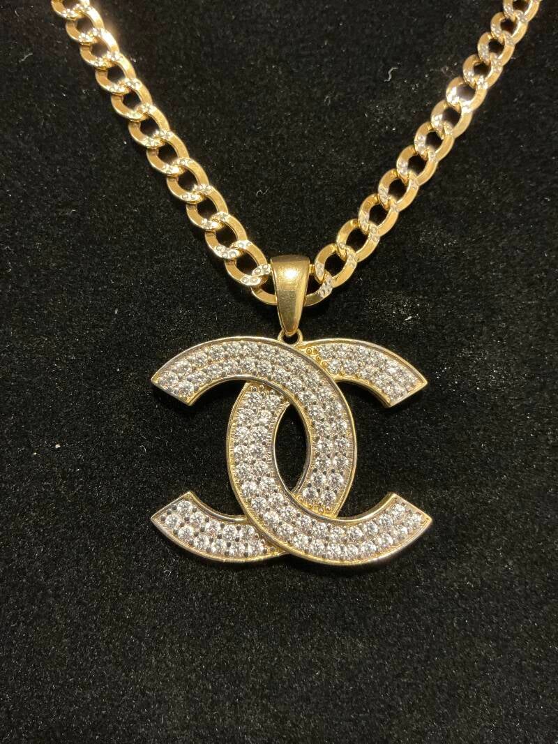 CADENA CUBANA CON DIJE COCO CHANEL