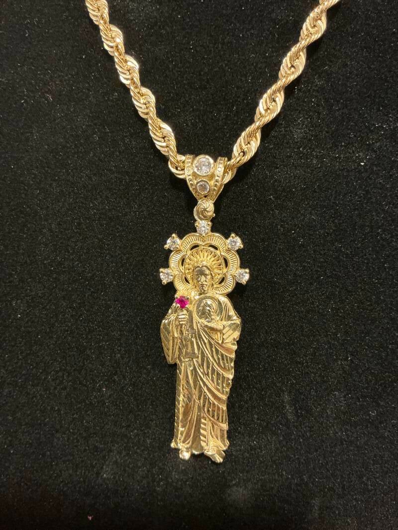 CADENA ROPE CON DIJE DE SAN JUDAS