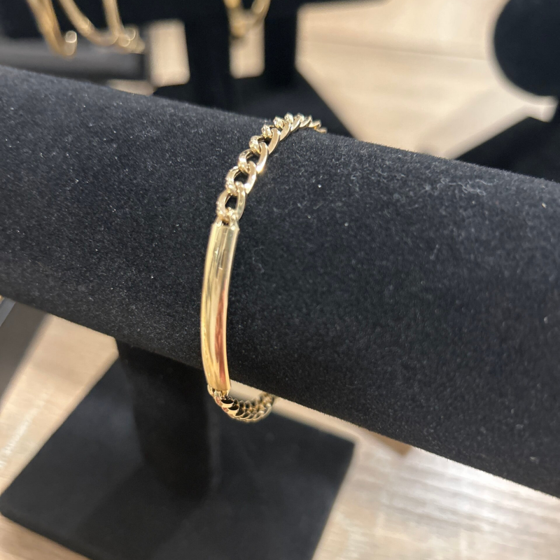 PULSERA 14K ESLABÓN CUBANO.
