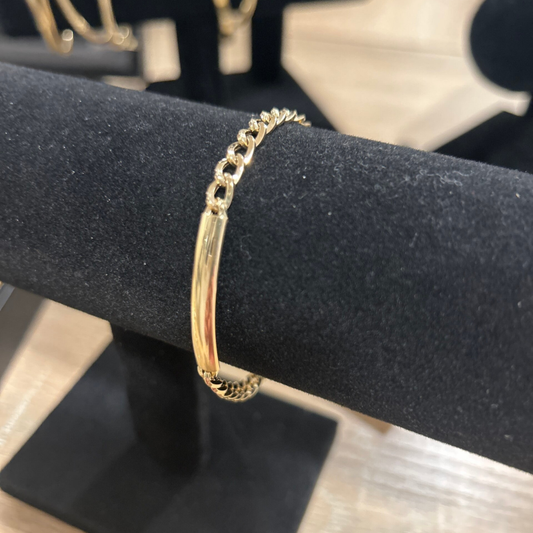PULSERA 14K ESLABÓN CUBANO.