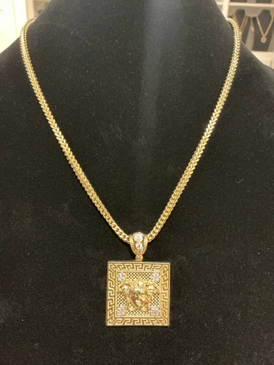 CADENA FRANCO CON DIJE CUADRADO DE ORO 10K