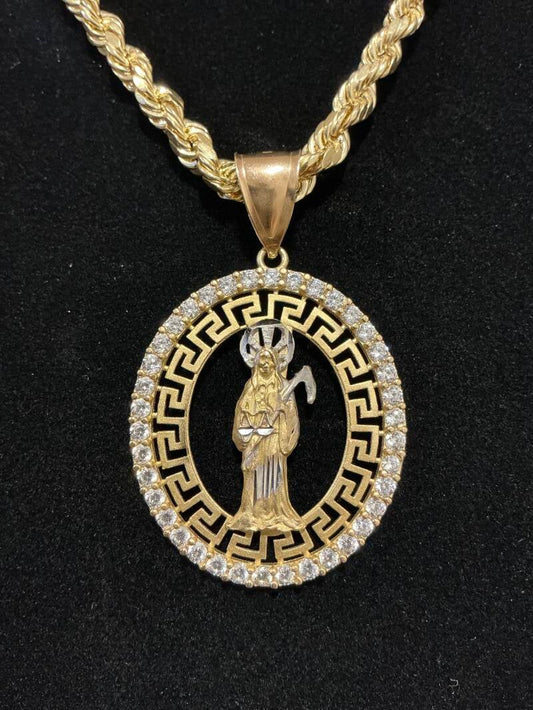 CADENA ROPE CON DIJE DE LA SANTA MUERTE