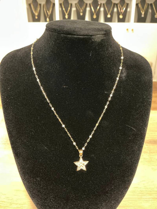CADENA MODELO GUCCI CON ESTRELLA TODO 10K