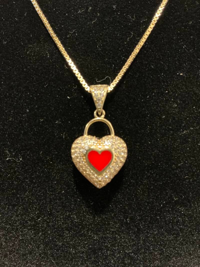 CADENA CON CORAZÓN SÓLIDO REVERSIBLE